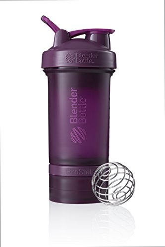 Book Cover BlenderBottle C01719 ProStak System with 22-Ounce Bottle and Twist n' Lock Storage, 22 oz, Plum