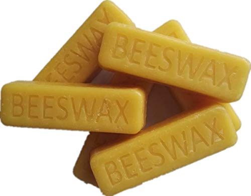 Book Cover Beesworks (6) 1oz Yellow Beeswax Bars - Package of (6) 1oz Bars (6oz) - Cosmetic Grade