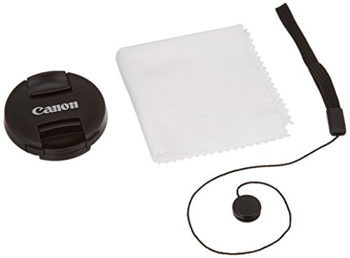 Book Cover 52mm Snap-On Lens Cap replaces E-52 II for Canon EOS Lenses, with Lens Keeper - Black - E-52II