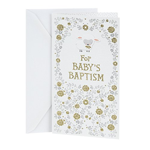 Book Cover Hallmark DaySpring Baptism Money Holder Card (Lamb and Flowers)