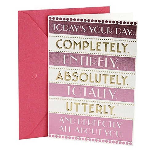 Book Cover Hallmark Birthday Greeting Card for Her (Today's Your Day)