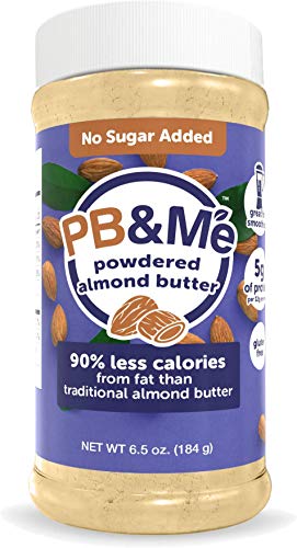 Book Cover Powdered Peanut Butter by PB&Me - Almond Butter Powder - Keto Friendly, High Protein, Gluten-Free- Delight -Versatile for Smoothies, Snacks & Breakfast - Essential Travel Companion for Nutty Smoothies