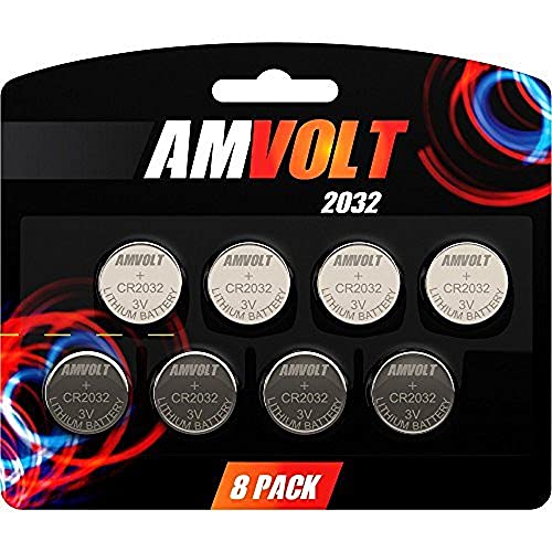 Book Cover 15 Pack AmVolt CR2032 Battery 220mAh 3 Volt Lithium Battery Coin Button Cell 2023 Expiry Date