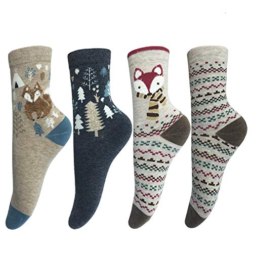 Book Cover LOTUYACY Womens Girls Cute Animal Casual Socks Comfort Funny Cotton Crew Socks 4 Or 5 Pack