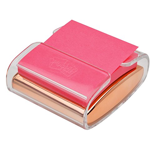 Book Cover Post-it Pop-up Note Dispenser, Rose Gold, 3 in x 3 in, 1 Dispenser/Pack (WD-330-RG)