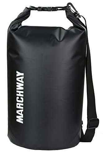 Book Cover Floating Waterproof Dry Bag Backpack 5L/10L/20L/30L/40L, Roll Top Dry Sack for Kayaking Rafting Boating Swimming Camping Hiking Beach Fishing Backpacking Mountaineering Paddling (Black, 10L)
