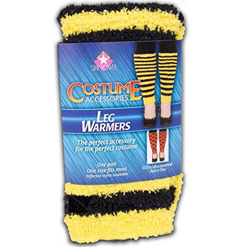 Book Cover Star Power Women Bumblebee Costume 2pc Leg Warmers, Yellow Black, One-Size 14