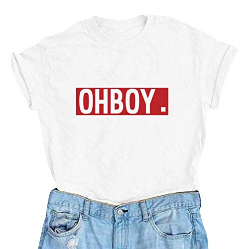 Book Cover YITAN Letter Funny O Neck Women T Shirts Top