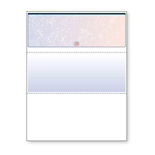Book Cover DocuGard Blue/Red Prismatic Top Check, 8.5 x 11 Inches, 24 lb, 500 Sheets, 1 Check Per Sheet (04532)