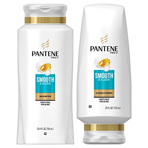 Book Cover Pantene Argan Oil Shampoo 25.4 OZ and Conditioner 24 OZ for Dry Hair, Smooth and Sleek, Bundle Pack (Packaging May Vary)