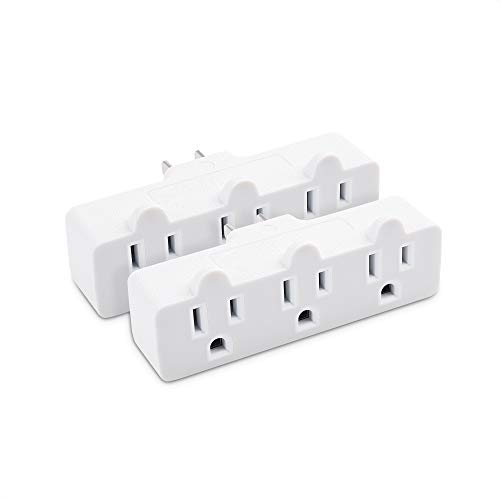 Book Cover Cable Matters 2-Pack Spaced 3 Outlet Grounded Outlet Extender Wall Tap