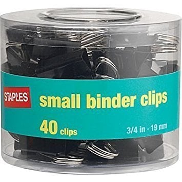 Book Cover Staples Metal Binder Clips, Small (10667-CC)