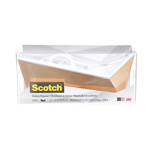 Book Cover Scotch Facet Design One-Handed Dispenser, with 3/4 x 350 Tape Roll, 1