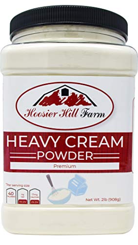 Book Cover Heavy Cream Powder Jar, Hoosier Hill Farm (2 lbs) Gluten Free and Hormone Free.