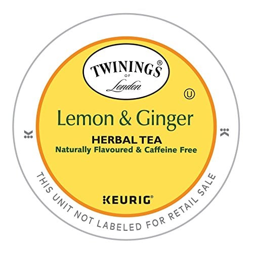 Book Cover Twinings Lemon and Ginger Herbal Tea, Keurig K-Cups, 48 Count