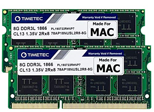 Book Cover Timetec Hynix IC 16GB KIT(2x8GB) Compatible for Apple Late 2015 iMac 27-inch w/Retina 5K Display DDR3L 1866MHz / 1867MHz PC3L-14900 2Rx8 CL13 1.35V SODIMM Memory Upgrade (16GB KIT(2x8GB))