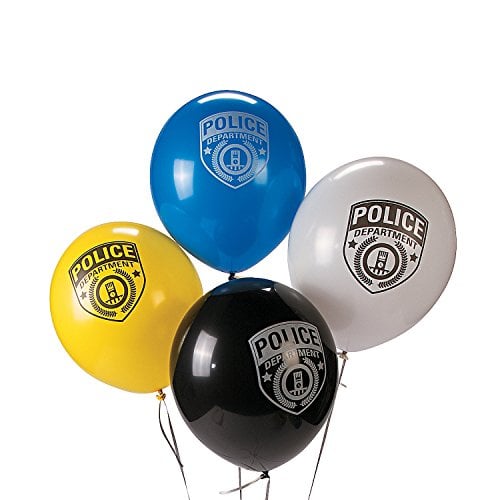 Book Cover Police Party Latex Balloons (24 Pack) Birthday Party Decorations