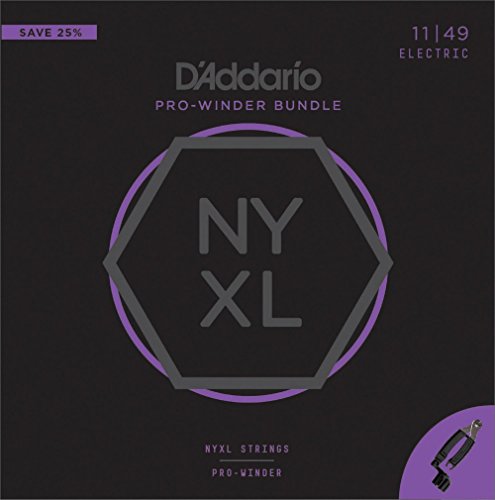 Book Cover D'Addario NYXL1149 Nickel Wound Electric Guitar Strings, Medium & Pro-Winder Bundle