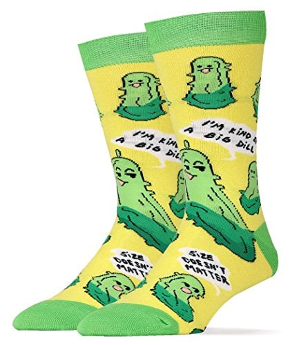 Book Cover Oooh Yeah Men's Funny Novelty Animal Socks (Big Dill)