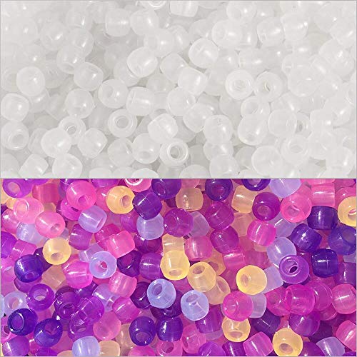 Book Cover 1000pcs UV Beads Color Changing Plastic UV Reactive Beads for Jewelry Making