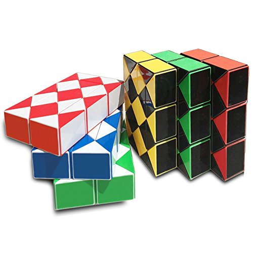 Book Cover Yescube 6-Piece Magic Snake Puzzle Twisty Snake Magic Puzzle Cube Toy Collection