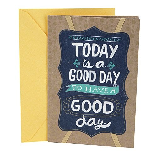 Book Cover Hallmark Birthday Greeting Card for Her (Today is a Good Day), Rustic (0399RZB1162)