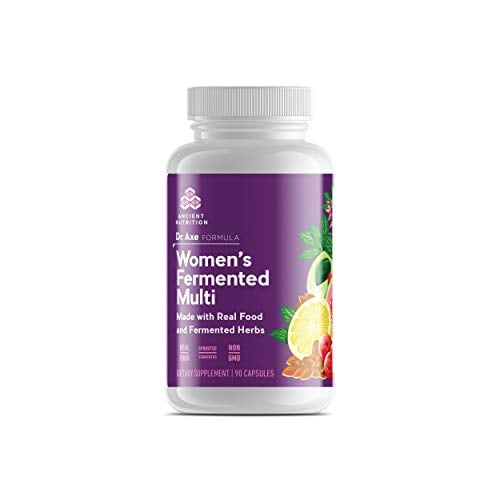 Book Cover Ancient Nutrition Women's Multivitamin Supplement, Made with Real Food and Fermented Herbs, Hormonal Health, Energy, Digestive Support, 90 Capsulesâ€¦