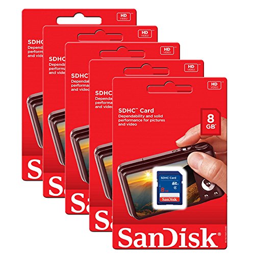 Book Cover SanDisk 5 Pack 8GB 8 GB SD SDHC Class 4 Flash Memory Card for Moultrie M-999i M-888i M-888 A-20i mini game camera