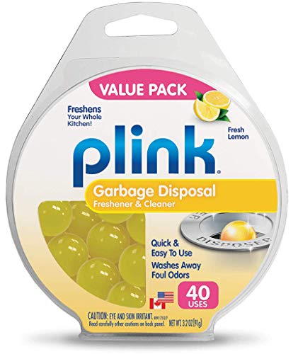 Book Cover Plink Garbage Disposer Cleaner and Deodorizer, Lemon, 40 Count