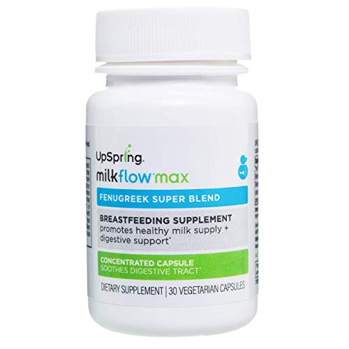 Book Cover Upspring Milkflow Max Fenugreek & Shatavari to Support Lactation & Aid Digestion, 30Count Pills
