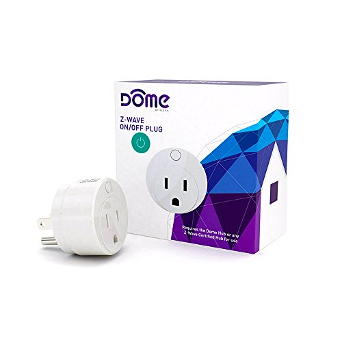 Book Cover Dome Home Automation On/Off Plug-in Switch with Energy Monitoring, Z-Wave Range Extender, White (DMOF1)