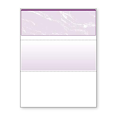 Book Cover DocuGard Purple Marble Top Check, 8.5 x 11 Inches, 24 lb, 500 Sheets, 1 Check Per Sheet (04507)