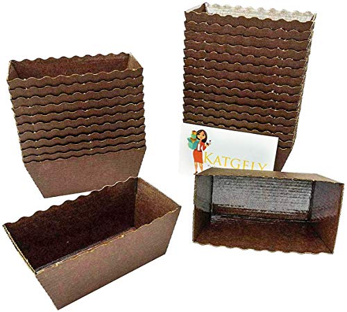 Book Cover Katgely Dark Brown Mini Loaf Mold (Pack of 100)
