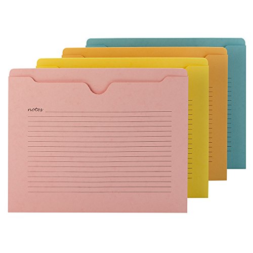 Book Cover Smead Notes File Jacket, Letter Size, Assorted Colors, 12 per Pack (75616)