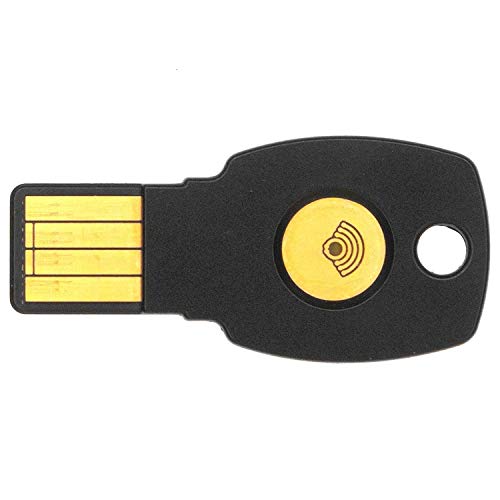 Book Cover FEITIAN ePass K9 USB Security Key - Two Factor Authenticator - USB-A with NFC, FIDO U2F + FIDO2 - Help Prevent Account Takeovers with Multi-Factor Authentication