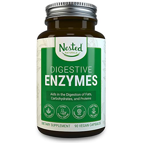 Book Cover DIGESTIVE ENZYMES | 90 Vegan Capsules | Super Digestive Enzyme Daily Supplement | 11 Essential Multi Enzyme Complex with Amylase, Lipase and Bromelain | Plant Based Digestion Supplement For Gut Health