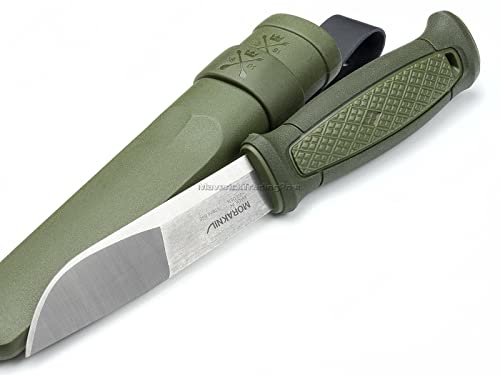 Book Cover Morakniv Kansbol Sandvik Stainless Steel Fixed-Blade Survival Knife With Sheath, Military Green, 4.3 Inch