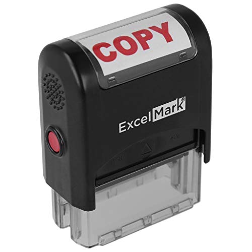 Book Cover ExcelMark Copy Self Inking Rubber Stamp - Red Ink