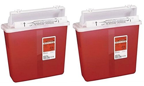 Book Cover 8507SA- Container Sharpstar in-Room Mailbox Lid Red 5qt Ea by, Kendall Company (2)