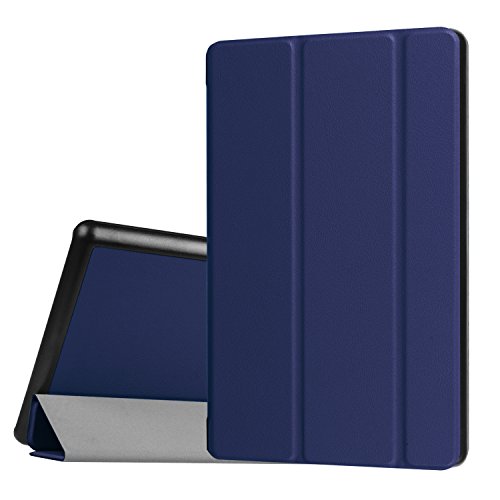 Book Cover Sevrok Case for Fire HD 8 Tablet / Fire HD 8 Plus Tablet (10th Generation, 2020) Smart Lightweight Folding Stand Protective Cover with Auto Wake/Sleep Feature, Blue