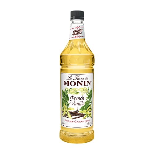 Book Cover Monin - French Vanilla Syrup, Boxed, Versatile Flavor, Natural Flavors, Great for Coffees, Cocktails, Shakes, and Kids Drinks, Non-GMO, Gluten-Free (1 Liter)