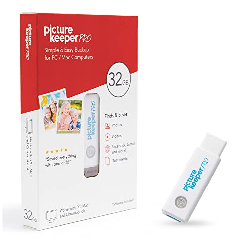 Book Cover Picture Keeper PRO 32GB Smart USB Professional Storage Flash Drive for Photos, Videos, Music and Docs. More Than Just a Photo Backup Stick. for PC/MAC/Laptops/Computers