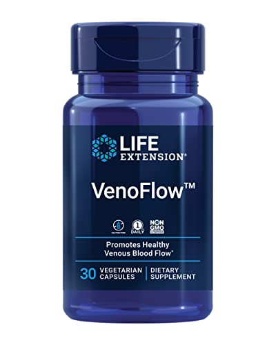 Book Cover Life Extension VenoFlow - French Maritime Pine Bark and Soy Natto Extract Supplement for Healthy Blood Flow Circulation and Vascular Health – Gluten-Free, Non-GMO, Vegetarian – 30 Capsules