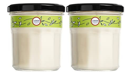 Book Cover Mrs. Meyer's Clean Day Scented Soy Aromatherapy Candle, 35 Hour Burn Time, Made with Soy Wax and Essential Oils, Lemon Verbena, 7.2 oz- Pack of 2