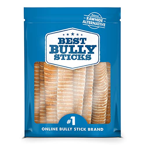 Book Cover Best Bully Sticks Premium 12-inch Beef Trachea Dog Chews (12 Pack) - All-Natural, Grain-Free, 100% Beef, Single-Ingredient Dog Treat Chew - Promotes Dental Health