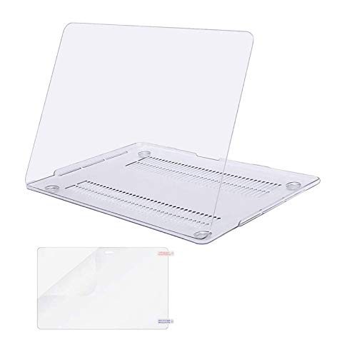 Book Cover MOSISO MacBook Pro 13 inch Case 2020 2019 2018 2017 2016 Release A2338 M1 A2289 A2251 A2159 A1989 A1706 A1708, Plastic Hard Shell&Screen Protector Compatible with MacBook Pro 13 inch, Crystal Clear