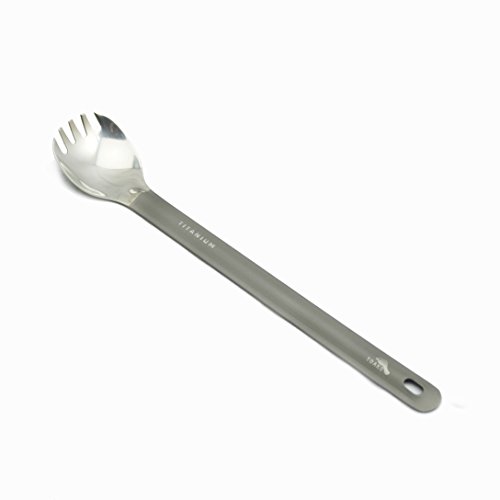 Book Cover TOAKS Titanium Long Handle Spork with Polished Bowl