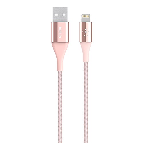 Book Cover Belkin MIXIT DuraTek Lightning to USB Cable - MFi-Certified iPhone Charging Cable for iPhone 11, 11 Pro, 11 Pro Max, XS, XS Max, XR, X, 8/8 Plus and more (4ft/1.2m), Rose Gold