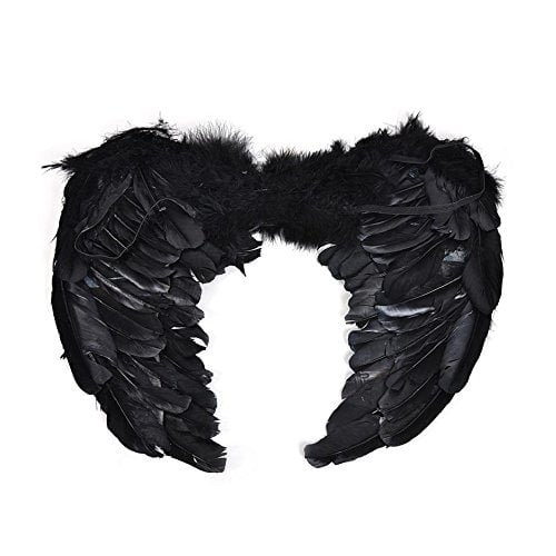Book Cover PGXT Halloween Party Costumes Feather Angel Wing, Black / 6045cm, 6045cm / 4535cm