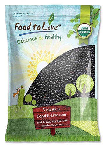 Book Cover Organic Black Turtle Beans, 5 Pounds - Dried, Non-GMO, Kosher, Raw, Vegan, Bulk